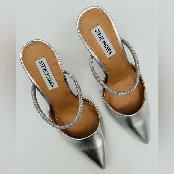 STEVE MADDEN Women’s Pavé Rhinestone Strap Pump - Picture 6 of 15